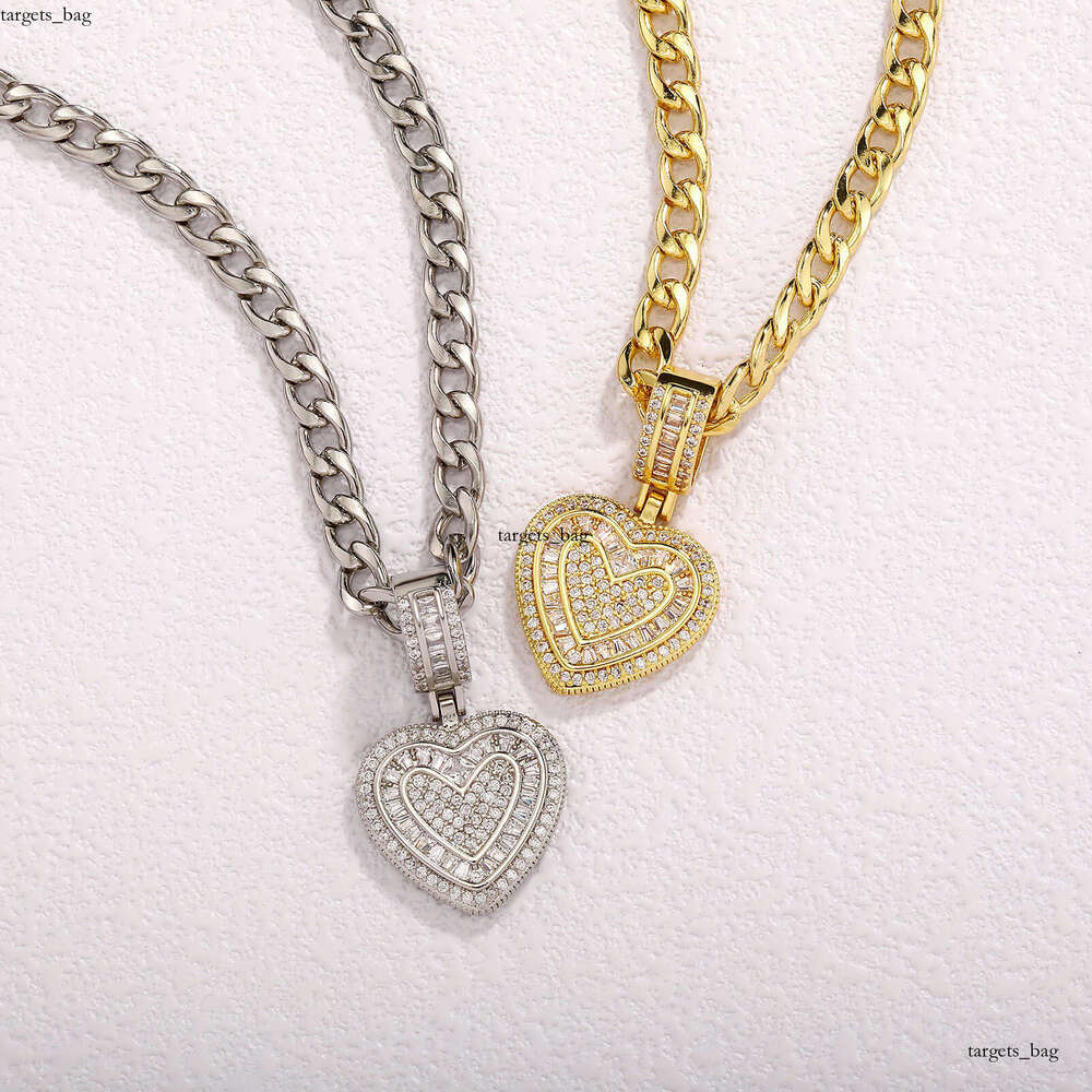 Niche Gold-Plated Heart NK Collarbone Chain Metal Hip-Hop Accessories Cross Pendant Necklace for Women