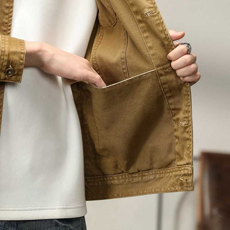 2023 Autumn Winter Mens Denim Jacket Premium Mens Plus Size Denim Jacket Fashionable Multi Pocket Loose Mens Hip Hop Denim W250809