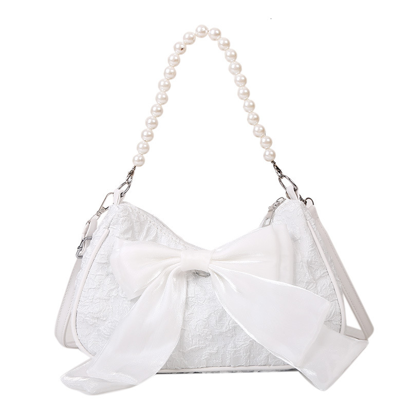2025 Autumn New Fashion Bow Handbag New Fashion Pearl Armpit Bag Women s Shoulder Bag New Women s Crossbody fashion Bag Autumn New Pleated Designer Ba