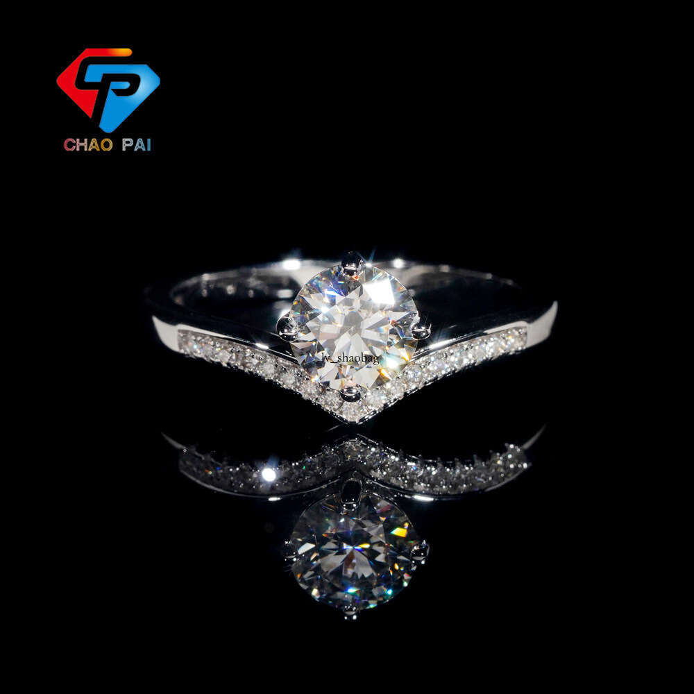 Personalized Silver Inlaid D Color 1 ct Moissanite Women's Ring Wedding Jewelry