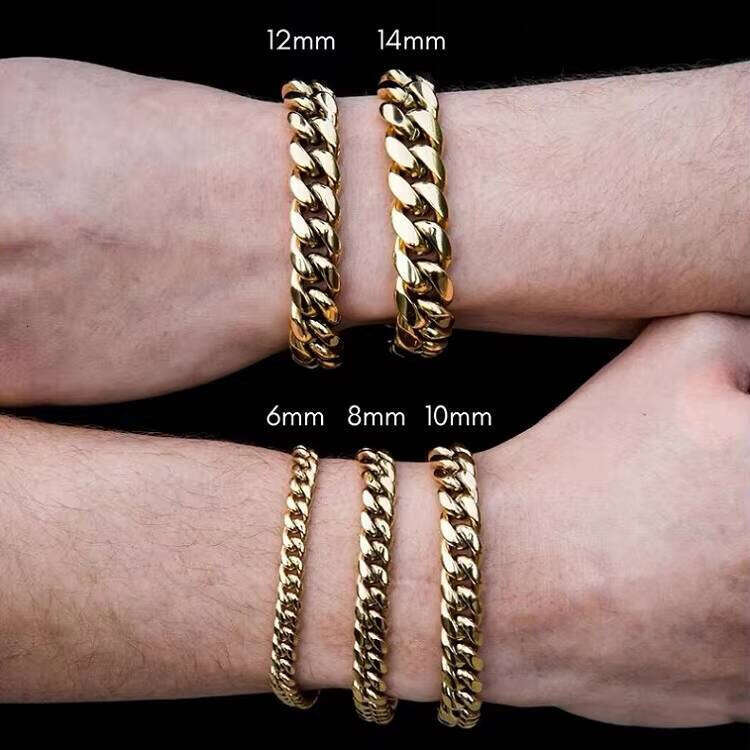 Hip Hop Gold Plated Sterling 12mm Wide Heavy Sier Cuban Chain for Mens Jewelry