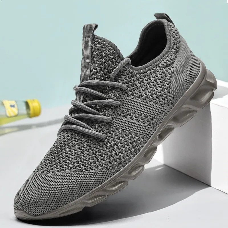 Mens Sneakers Breathable Running Shoes Ultralight Comfortable Casual Footwear Shoe Fashion Trendy Mesh Shoe Size 36-46 250805