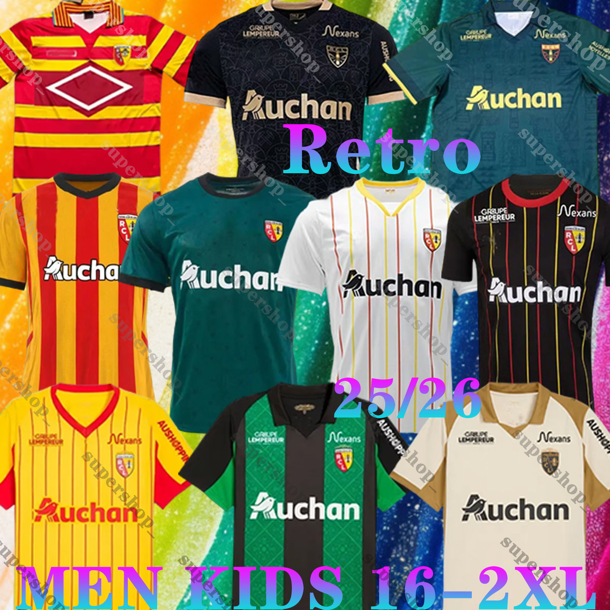 24 25 26 maillot de foot RC Lens soccer jerseys 3rd GOLD Saint-Barbe special KAKUTA FULGINI DIOUF SPIERINGS GANAGO SOTOCA WAHI 2025 2026 men Football Shirts kids kits