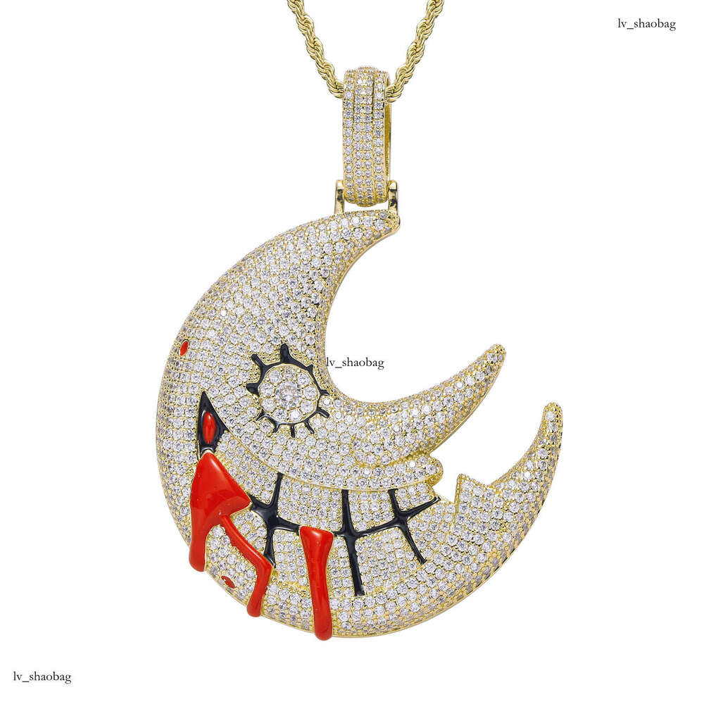 Moon Pendant Trippie Redd Style Exaggerated Funny Hip Hop Necklace Jewelry