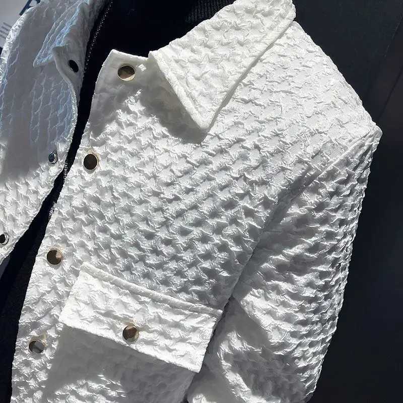 Mens Plaid Jacket Fashion Loose Lapel-Up Spring Autumn Retro Mens Casual Cargo Jacket Solid Color Loose Mens Outerwear W250809