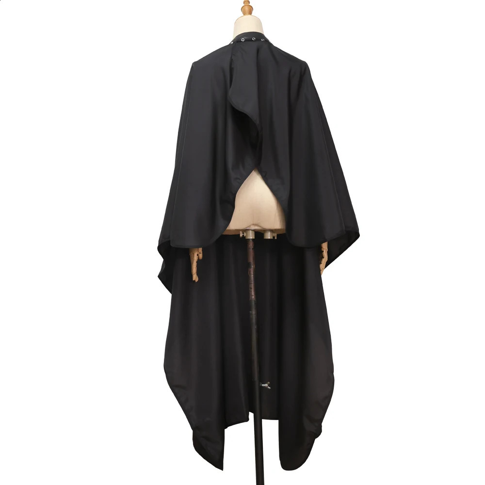 Silicone Neckline Haircut Cloth Hidden Buckle Waterproof Barber Black Cape Hairdressing Coat Hairdress Gown Barbershop Supplies 250807