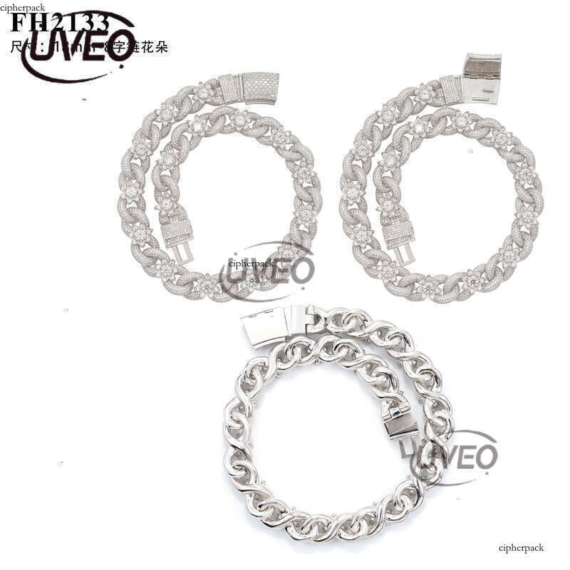 Jewelry VVS Gold Sterling Silver Iced Out 925 Moissanite Cuban Chain Hiphop Pass Diamond Tester Cuban Link Chains Pendant High Quality Mens Fashion Wo