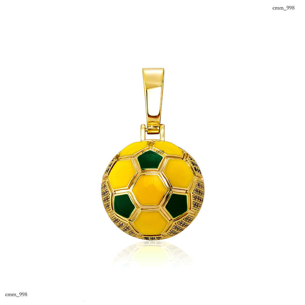 Brazil Soccer Team Color Pendant Necklace Luminous Oil Drop Pentagram Bracelet Dopamine Accessories Trendy Jewelry