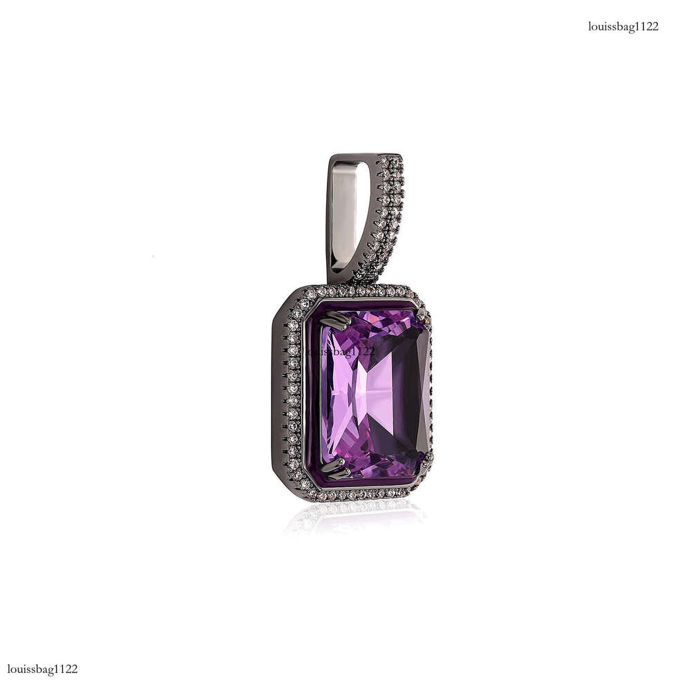 Rainbow Color Luminous Oil Drop Pendant Fashion Personality Moissanite chain Inlaid Necklace