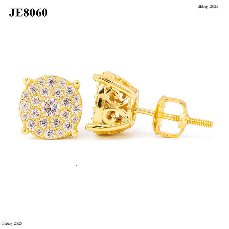 ICED OUT Hot-Selling Earrings Jewelry Micro-Inlaid Zircon Hip-Hop Personality High-End Versatile