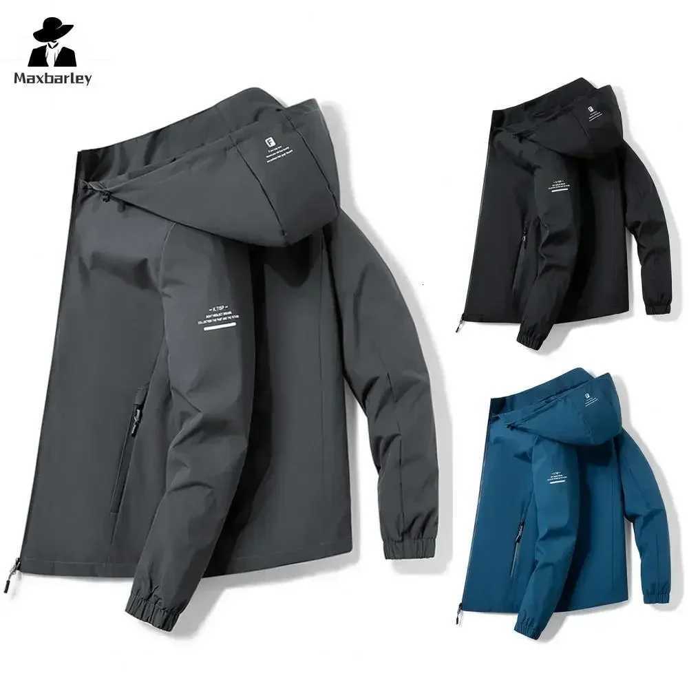 New Coat Mens Casual Outdoor Camping Zipper Hoodie Windproof Jacket Mens Business Fashion Loose Work Jacket Spring Autumn W250809