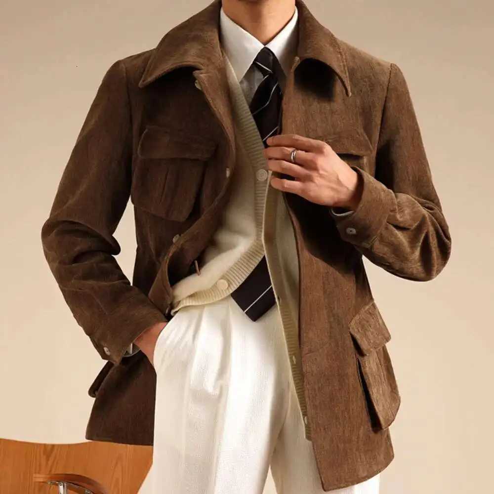 Luxury Italian Fashion Lapel Top Male Trench Coat Jacket Men Casual Office Jacket Mens Business Versatile Senior Woolen Coat XJ250809