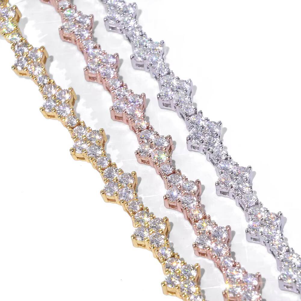 6.5mm S925 Sterling Silver Minimalist Luxury Mens Fine ecklace High-Grade Iced-Out Cuban Link Hip Hop Tennis Chain for - view 5