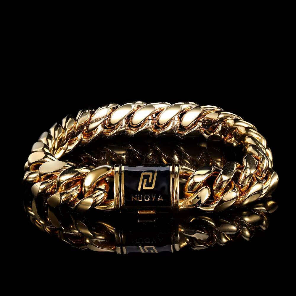 NUOYA Mens Fashion Bracelet Custom Bracelets Stainless Steel Jewellery