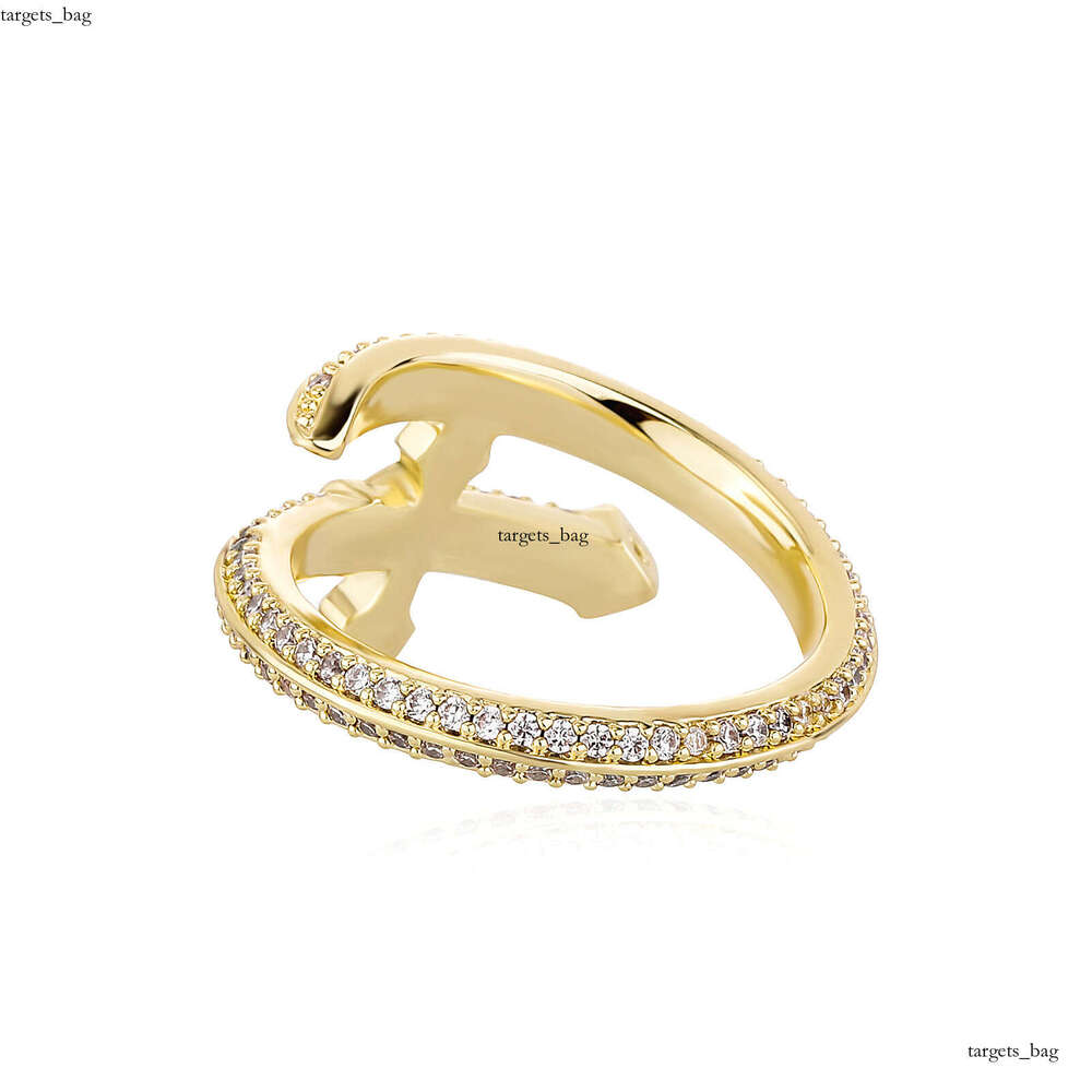 Men's Gold-Plated Diamond Sword of Justice Ring Couple Personality Band