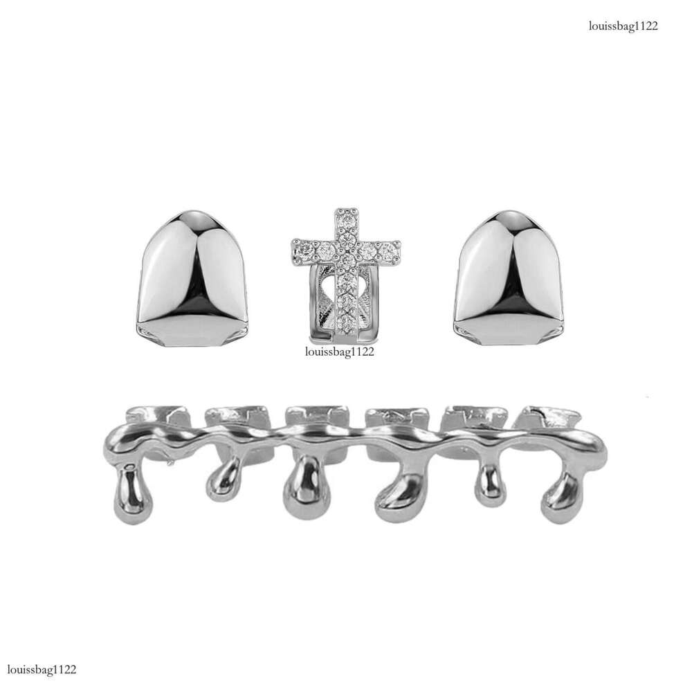 Real Plated Hip Hop TEMU Halloween Gold Braces Rap Versatile Personality Teeth Accessories