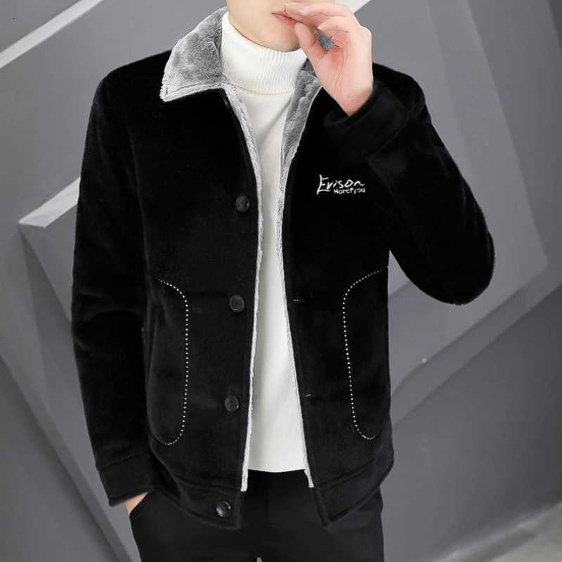 2022 Winter Embroidery Woolen Jacket Men Thick Warm Short Trench Coat Casual Business Overcoat Social Streetwear Windbreaker XJ250809