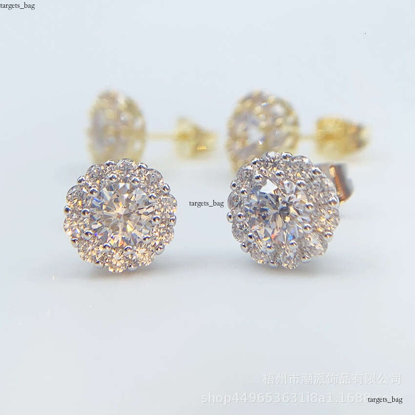 Trendy Jewelry Hip-Hop Zircon Full Dia Electroplated New Earrings