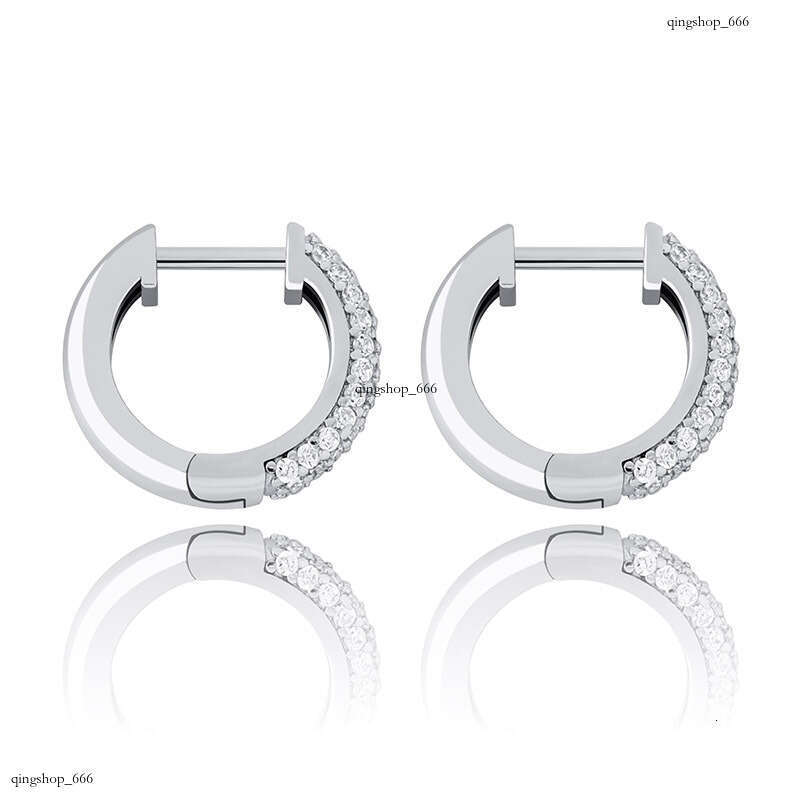 insIced Out VVS Zircon Round Unisex Hip-Hop Trendy Bling Earrings