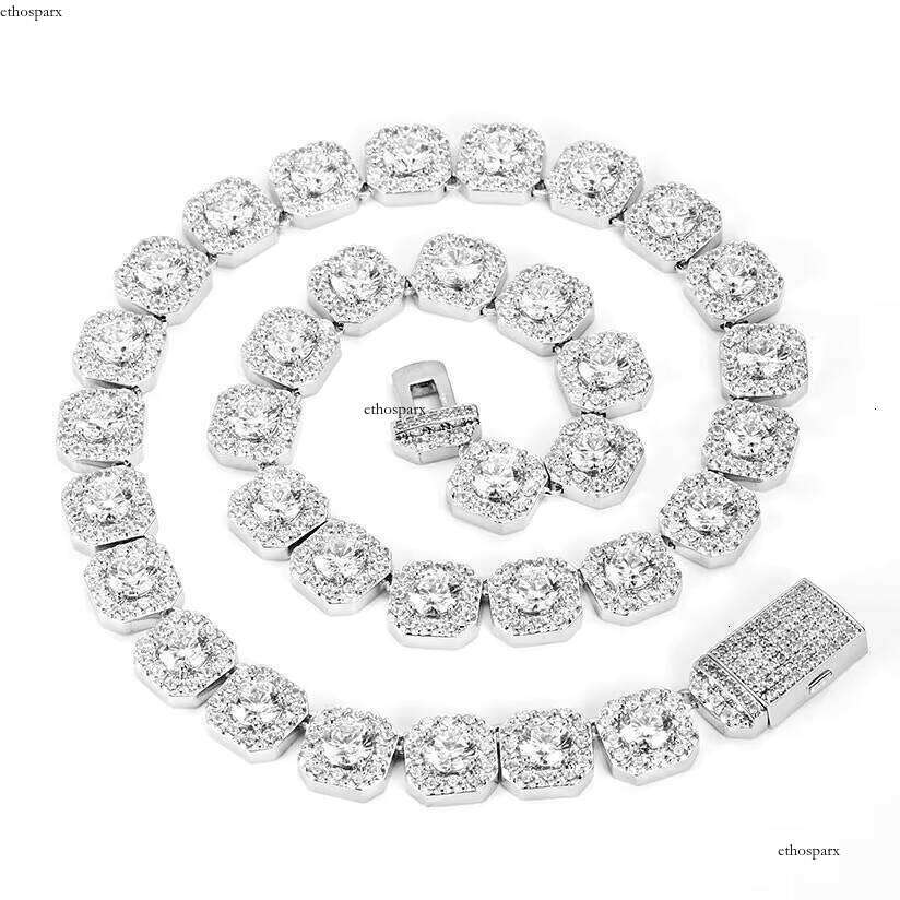 Wholesale Cluster Tennis Sier Bling Cz Iced Out Chain Necklace for Women