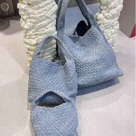 2025 autumn new denim versatile woven handbag niche design large capacity shoulder bag women's crossbody bag designer bag