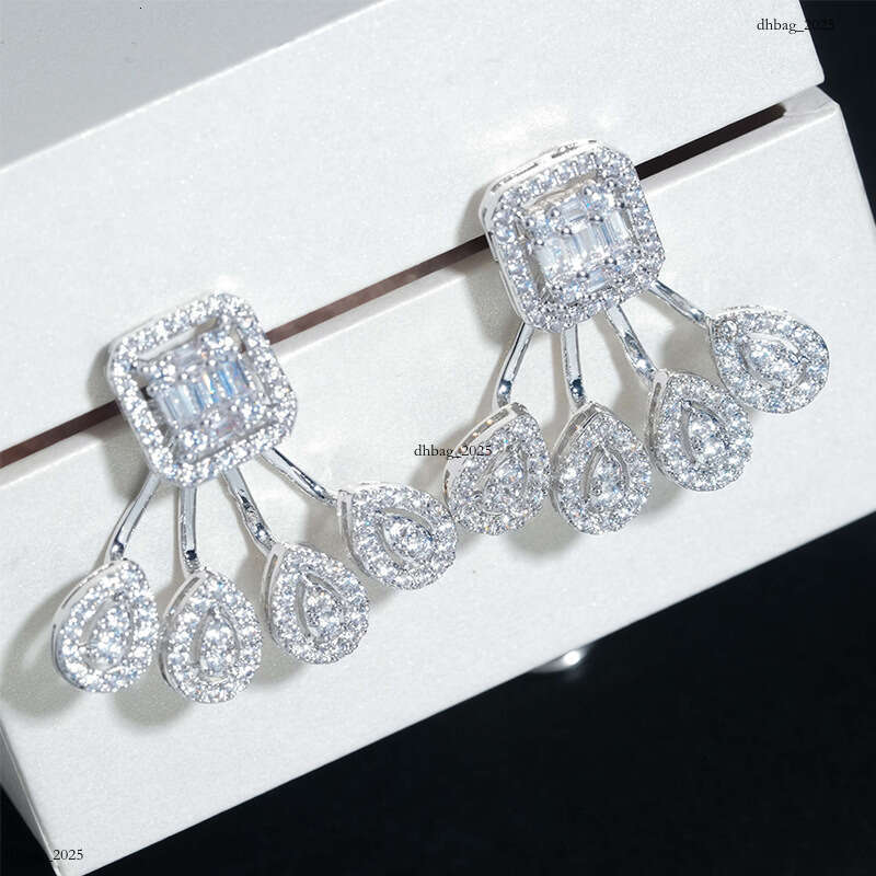 ICED OUTins Minimalist Hollow Sier Zircon Elegant Simple Earrings