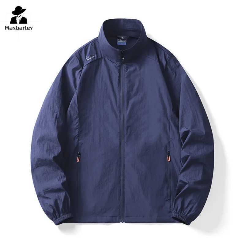Mens Sunscreen Clothing Hiking Casual Lightweight Collar Pocket Thin Jacket New Summer UV Ice Silk Fishing Skin Windbreaker W250809