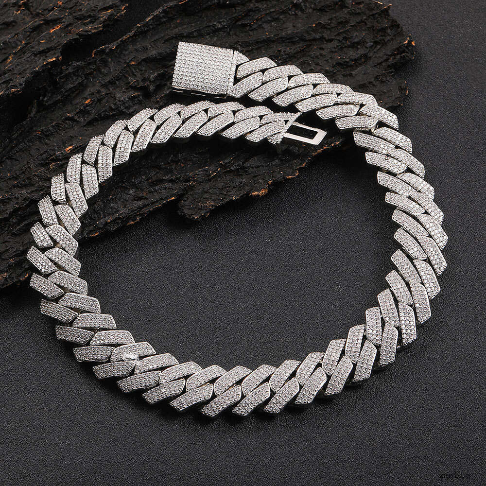 Hip Hop 20mm Dia Cuban Chain Jewelry High-end Men's Moissanite chain Necklace