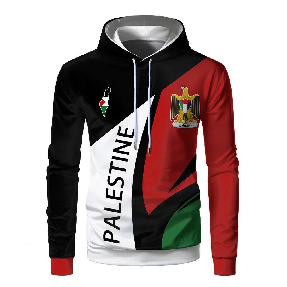 Palestine Flag 3D Print Men Women Hoodie Palestinian National Emblem Graphic Sweatshirt Casual Oversized Haruku Sport Pullover dongdumaoyi