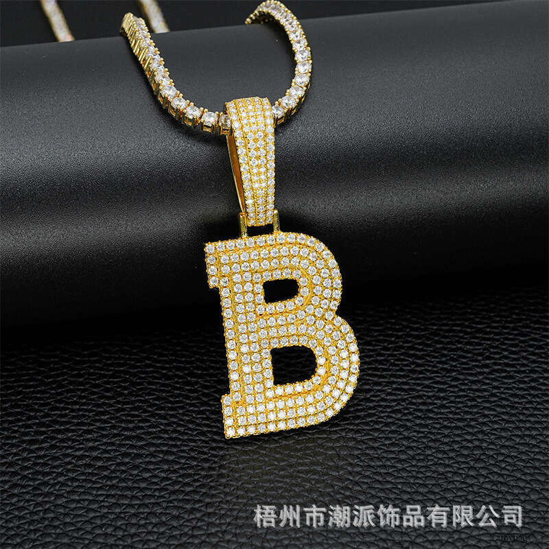 Personality Pendant Sier Moissanite/Sterling Silver Inlaid Moissanite chain Hip Hop Trendy Necklace