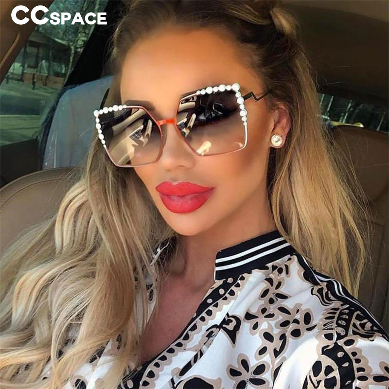 Designer Sunglasses For Women Oversized Sunglasses Fashion Pearl Sunglasses Luxury Polarized Goggle Pilot PC Frame Square UV400 Eyewear Pr60610