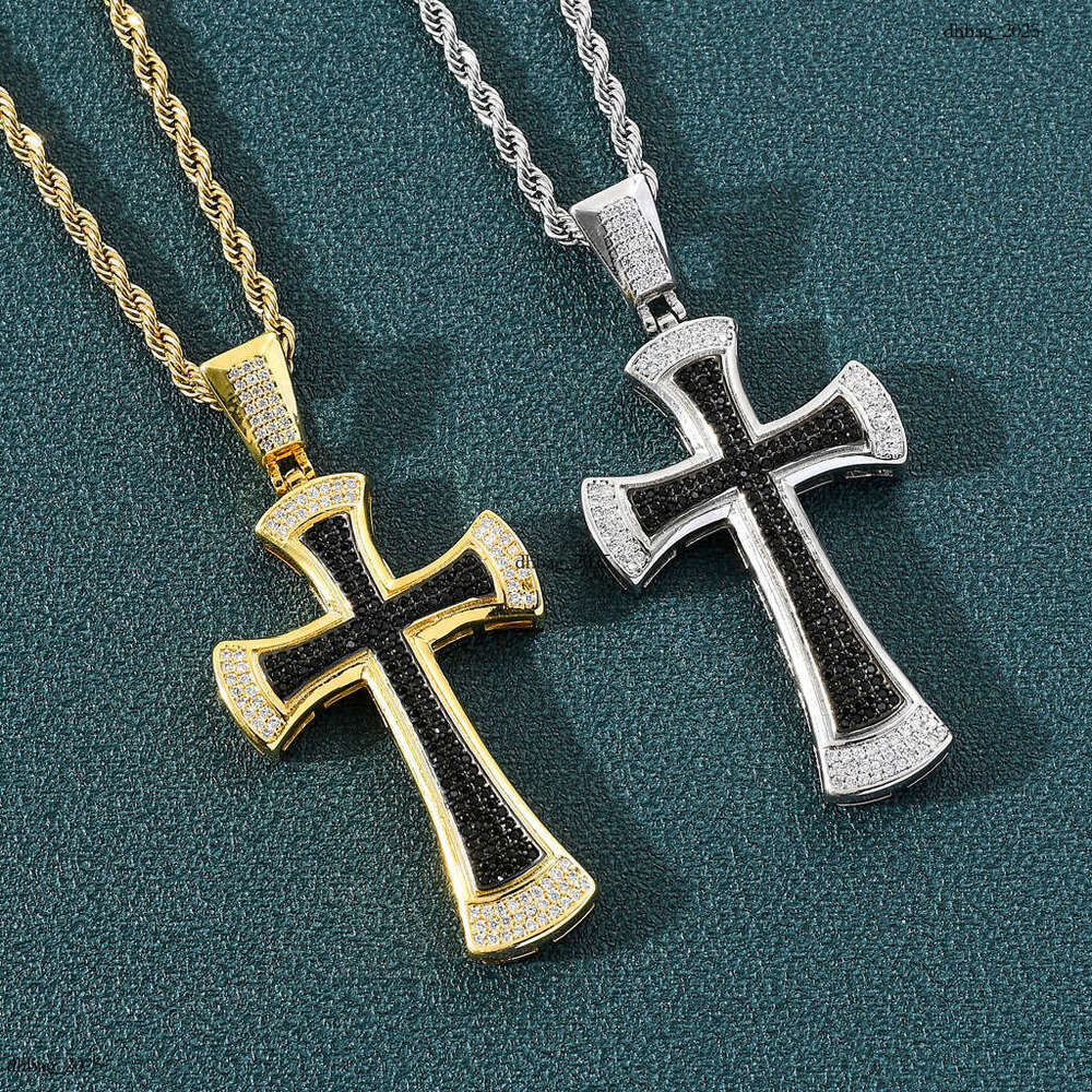 New Black Pendant Personality Trendy Men's Punk Cross Hip-Hop Accessory
