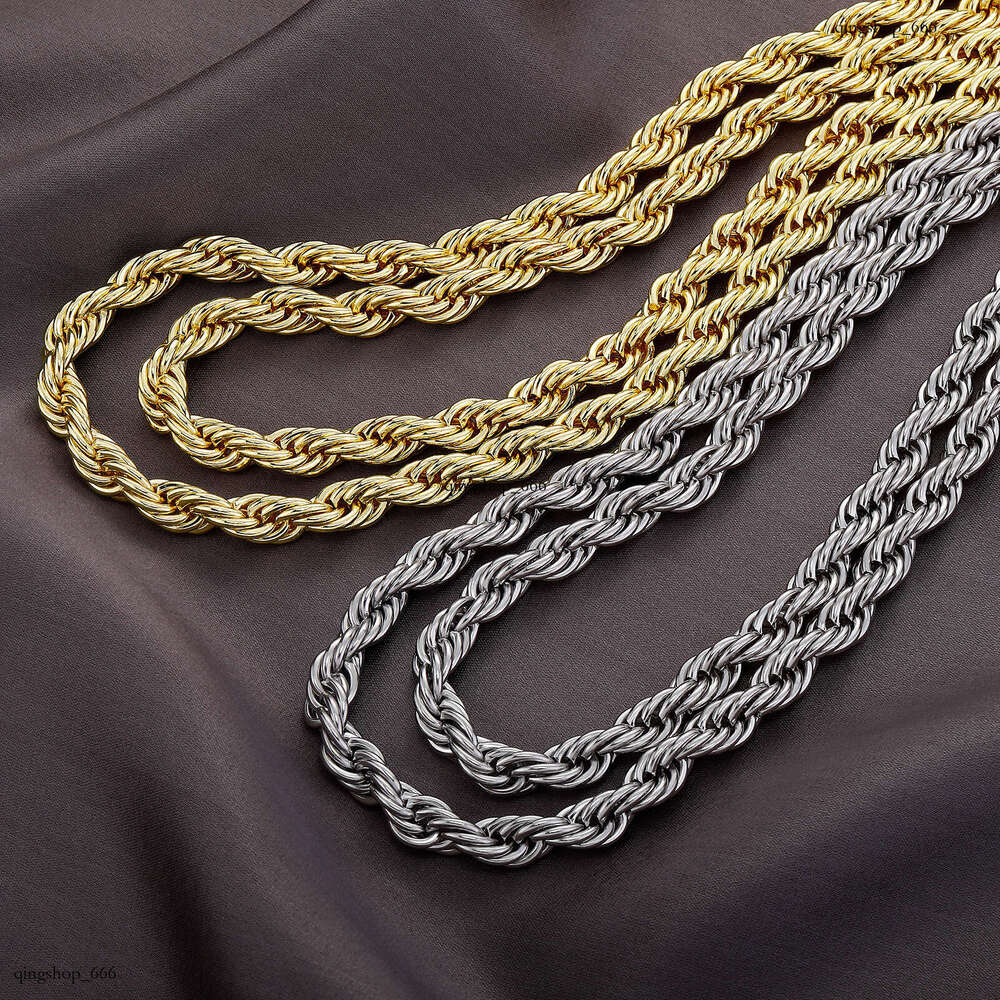 Stainless Twist Men's Trendy Fashion Button Rope Chain Titanium Steel Bracelet