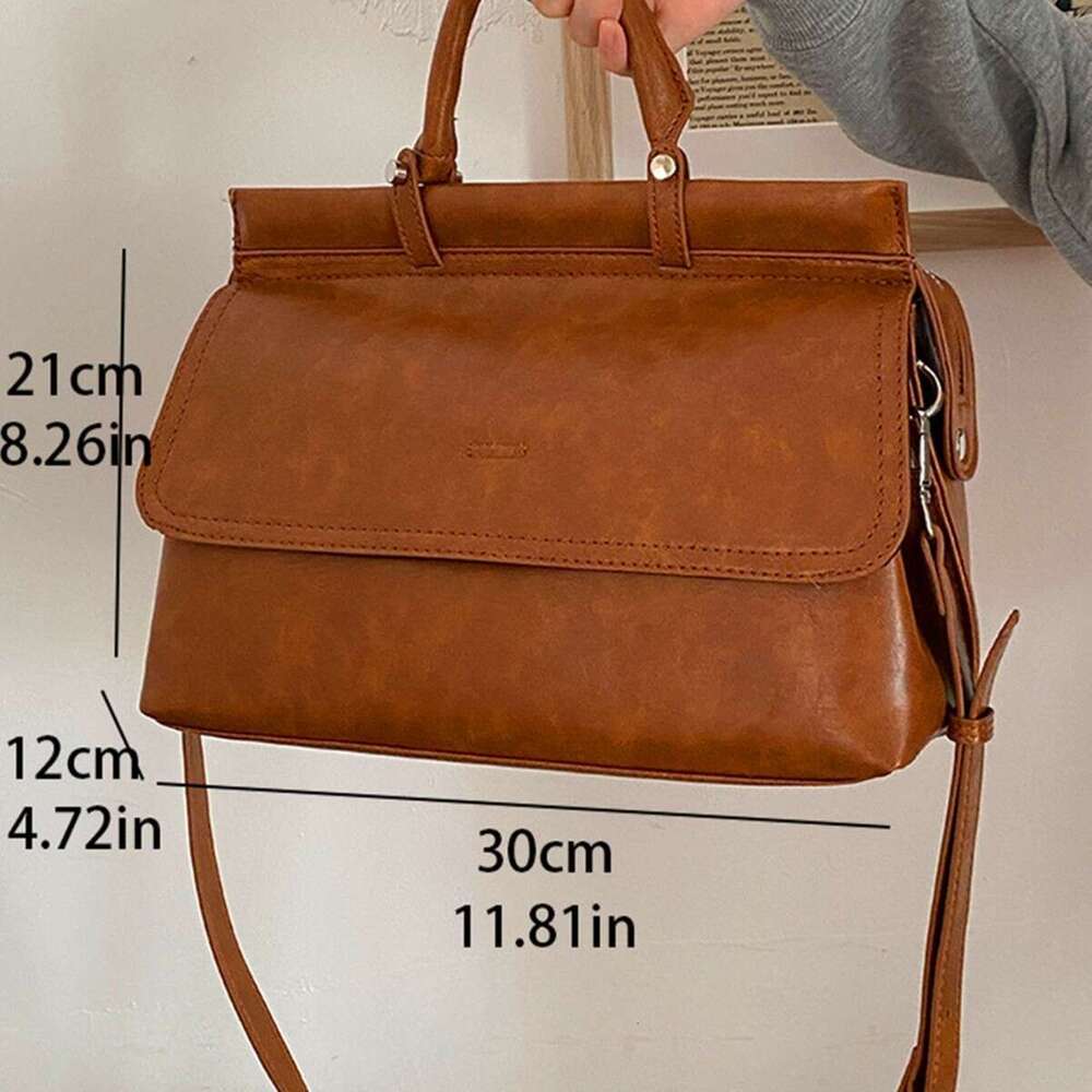 2025 New Trendy Messenger Bag for Work Commute Women Large Capacity Textured Handbag Briefcase Crossbody