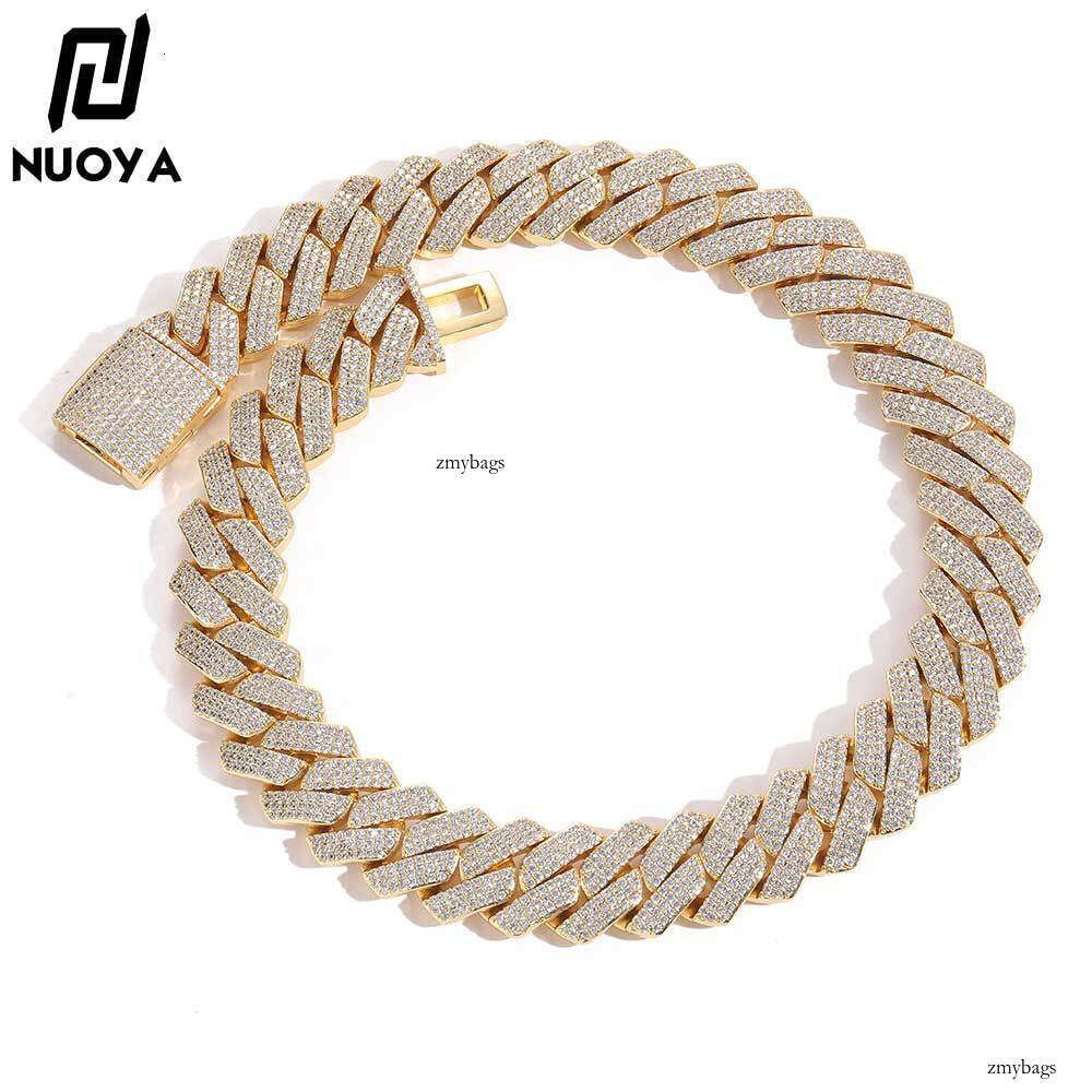 Hip Hop 20mm Dia Cuban Chain Jewelry High-end Men's Moissanite chain Necklace