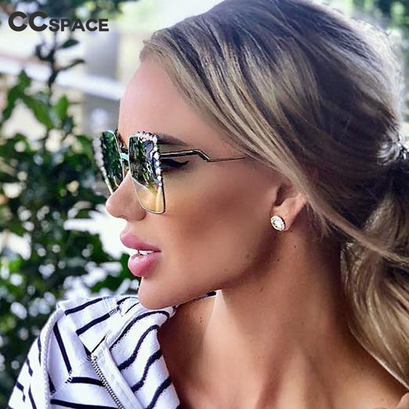 Designer Sunglasses For Women Oversized Sunglasses Fashion Pearl Sunglasses Luxury Polarized Goggle Pilot PC Frame Square UV400 Eyewear Pr60610