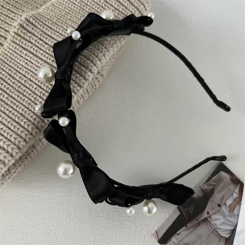 2024 Fl Sky Star Pearl Hair Band band Wen Rantic Forr Classic Black and White Pearl Wr Hair Hoops Y250809