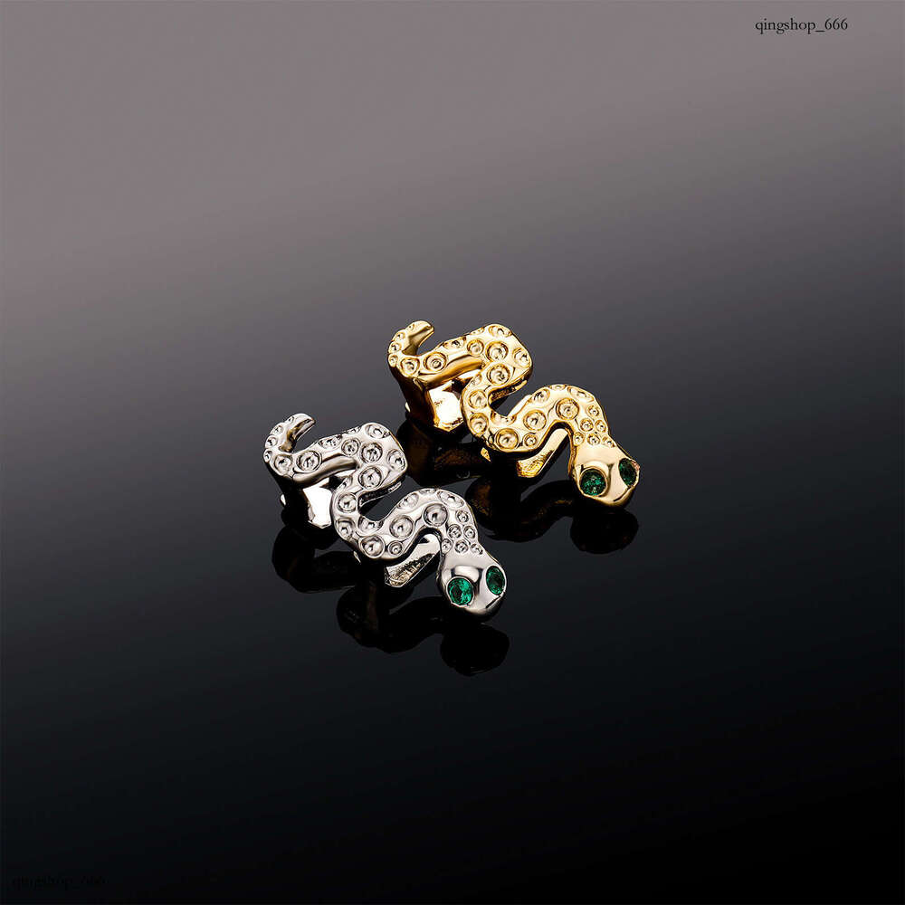 Green Eye Greedy Personality Gold Teeth Hip Hop Braces Lively Little Snake Versatile New Model