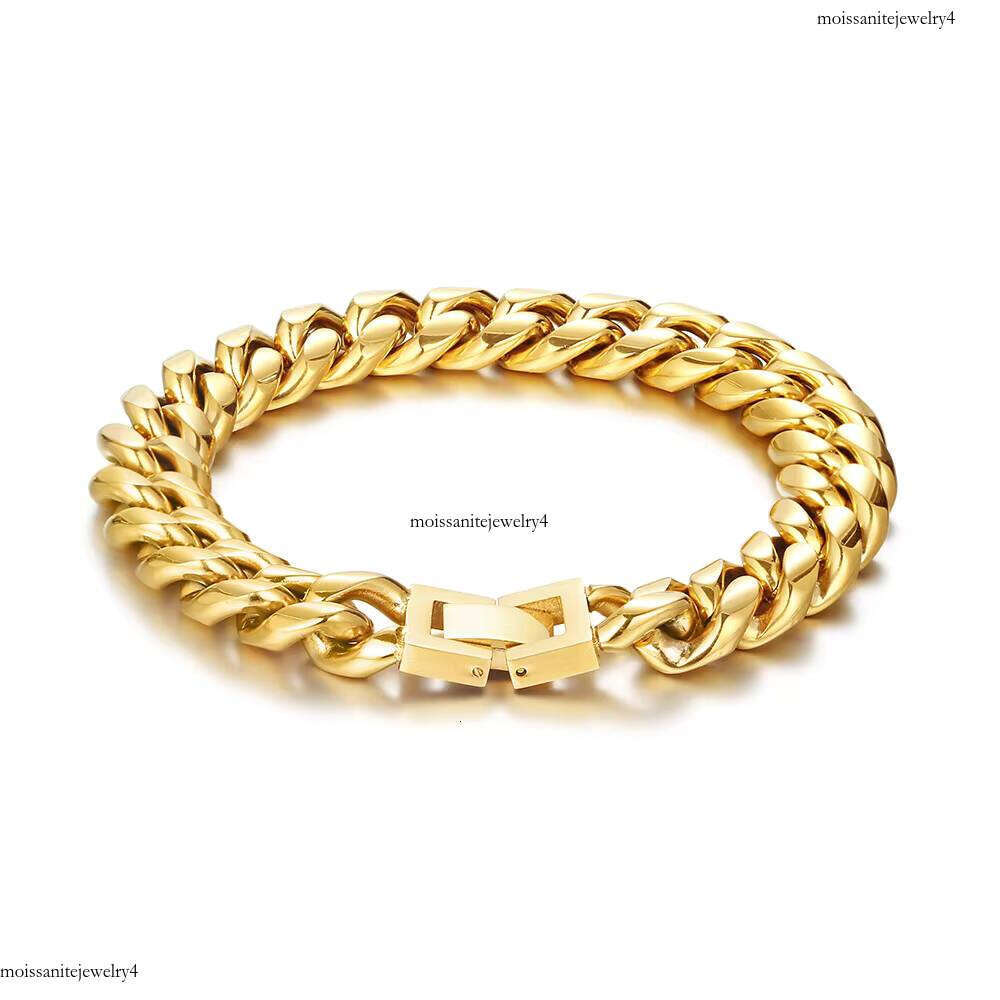 Hip Hop Cuban Link Bracelets Women Men Stainless Bracelet