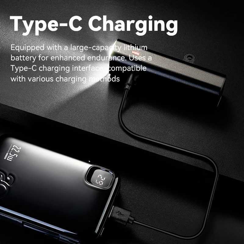 ROCKBROS Hanging Bicycle Light 400/1000LM MTB Road Cycling Highlight Bicycle Lamp with Holder IPX6 Type-C Charging Bike Light Z250809