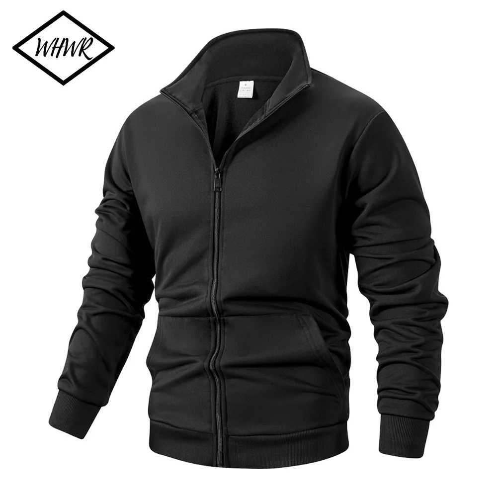Mens Casual Sports Zipper Stand Collar Jacket Mens Solid Color Cardigan Jacket Outdoor Sports Coat Windbreaker Jacket for Men W250809