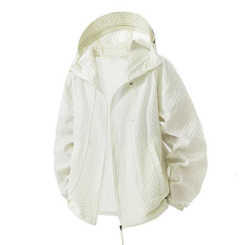 50+ Jacket Men Summer Bubble Fabric Plus Size 8XL 7XL Quick Dry Camping Windbreaker Fishing Outdoor Anti-UV Clothing W250809