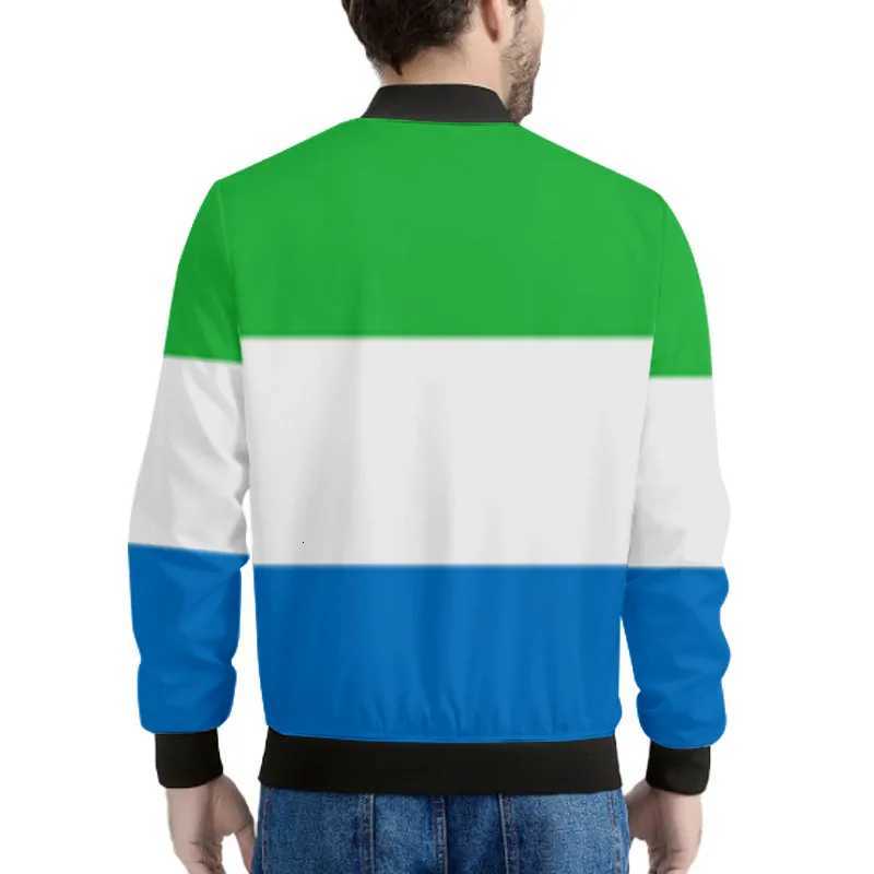 Leone Zipper Jacket DIY Free Custom Made Name Number Coats NATIONAL Flag Leonean College Print Photo Text Clothes W250809