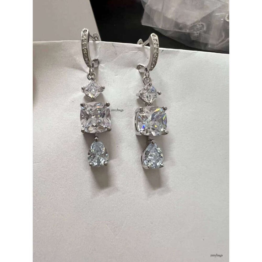2025 Choucong Top Sell Dangle Earrings Jewelry Sterling Sier Water Drop 5A Cubic Zircon CZ Dia Gemstones party Women Lady Earring For Lover Gift