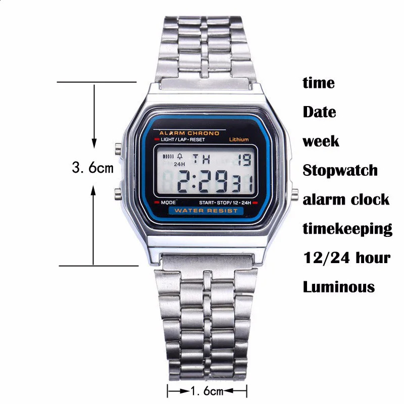 Digital Watches For Men Sports Waterproof Bracelet Clock Gold Electronice LED Wristwatch Women Casucal montre homme relogio 250808