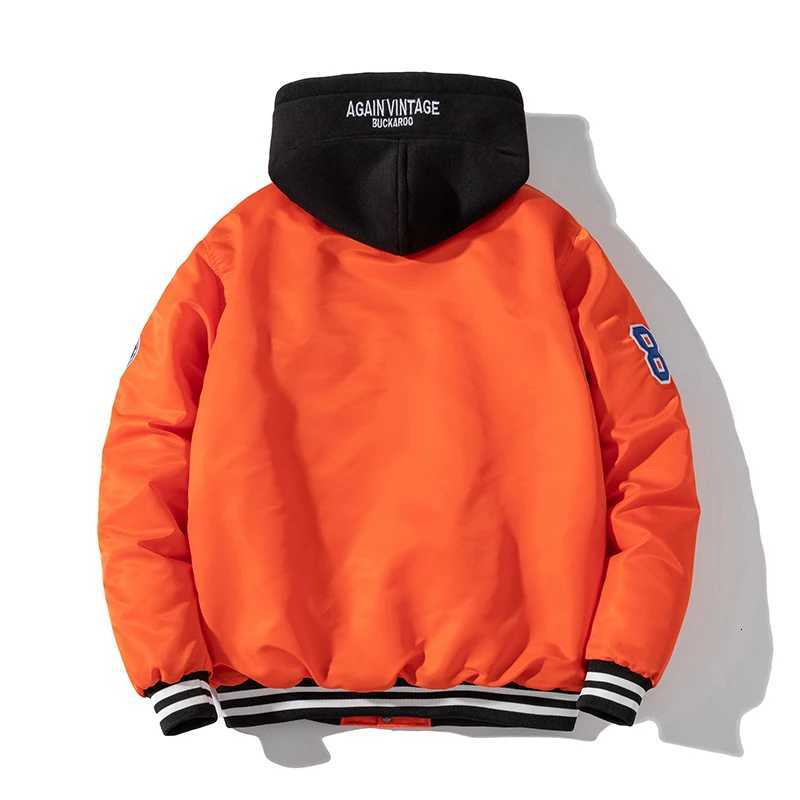 Winter Vintage Jacket Men Women Hip Hop Baseball Jacket Embroidery Letter Streetwear Hooded Coat Fashion Loose Couples Clothes W250809