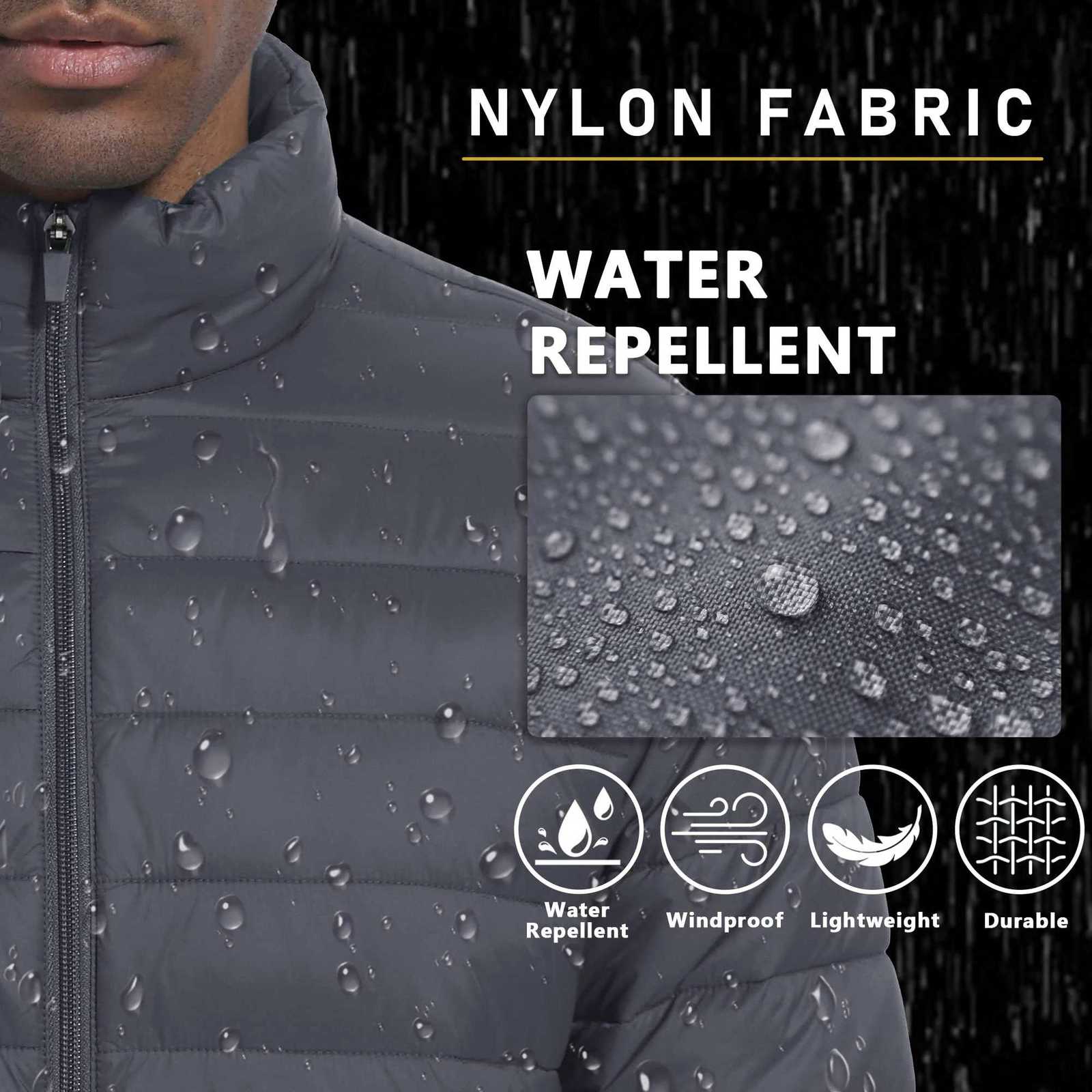 Magcomsen Winter Mens Lightweight Down Jacket Cold Weather Thermal Coats Waterproof Windproof Puffer Jacket W250809