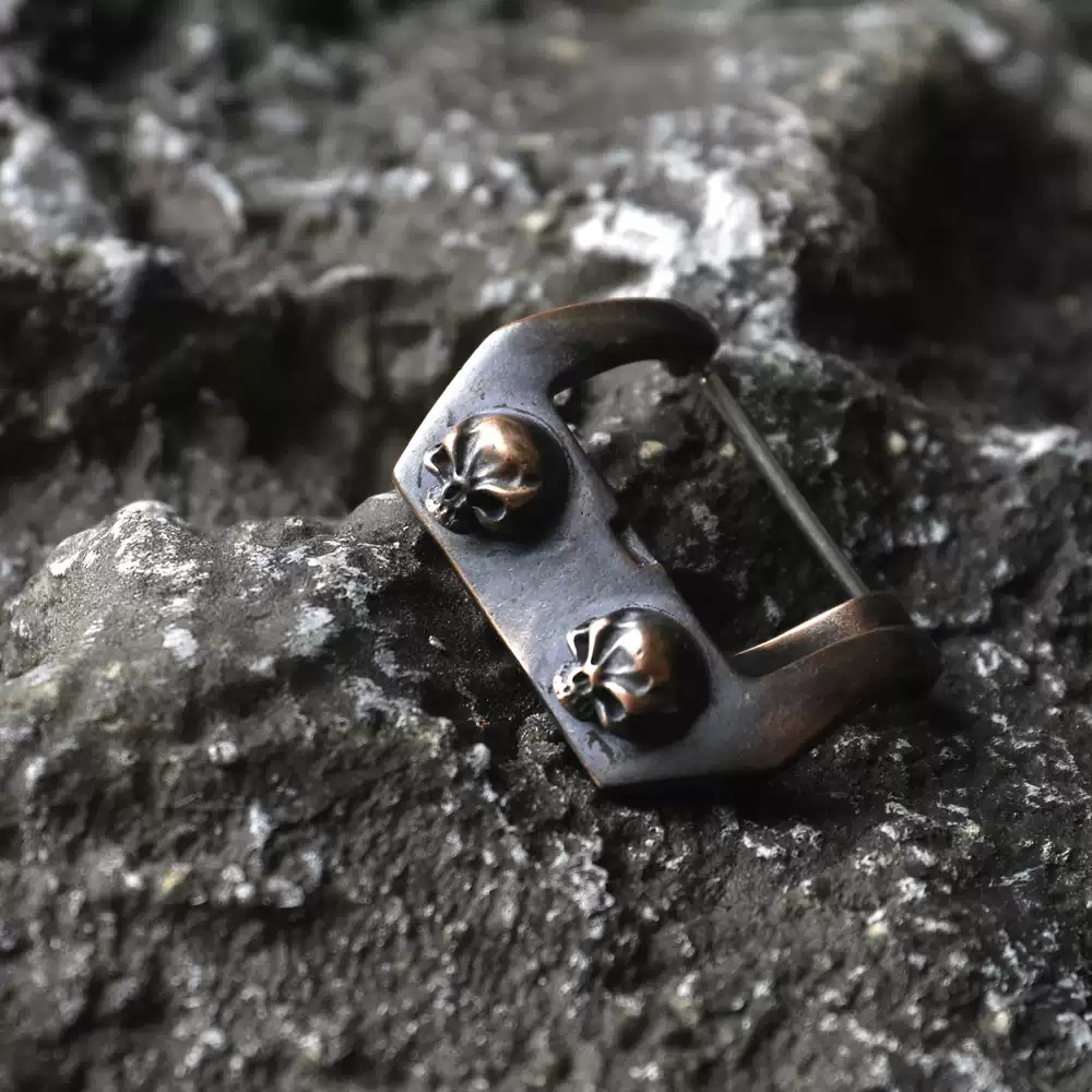 Bronze buckle made of aged 22 24 26MM tin oxide bronze strap buckle accessories, pure copper genuine leather buckle