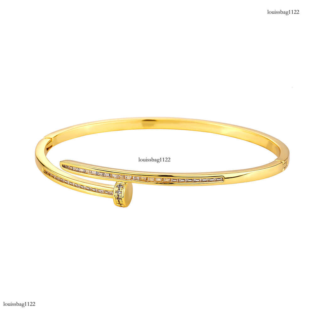 Hip Hop Classic Luxurious Nail-Shaped Zircon Earrings Bracelet INS Internet Celebrity Hot Push Gold Australian Personality Jewelry