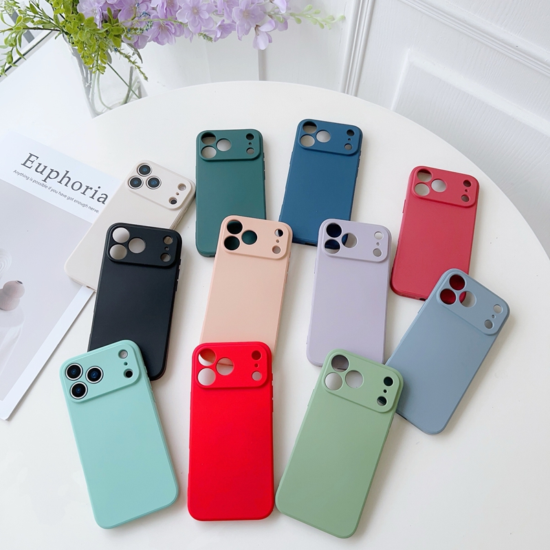 16E Soft Liquid Silicone Cases For Iphone 17 Air 16 15 14 Plus 13 12 Pro Max 11 XS XR X 8 7 6 6S Phone17 Rubber Shockproof Microfiber Cushion Ultra-th